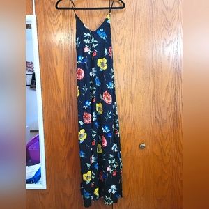 Black floral Old Navy maxi dress.
